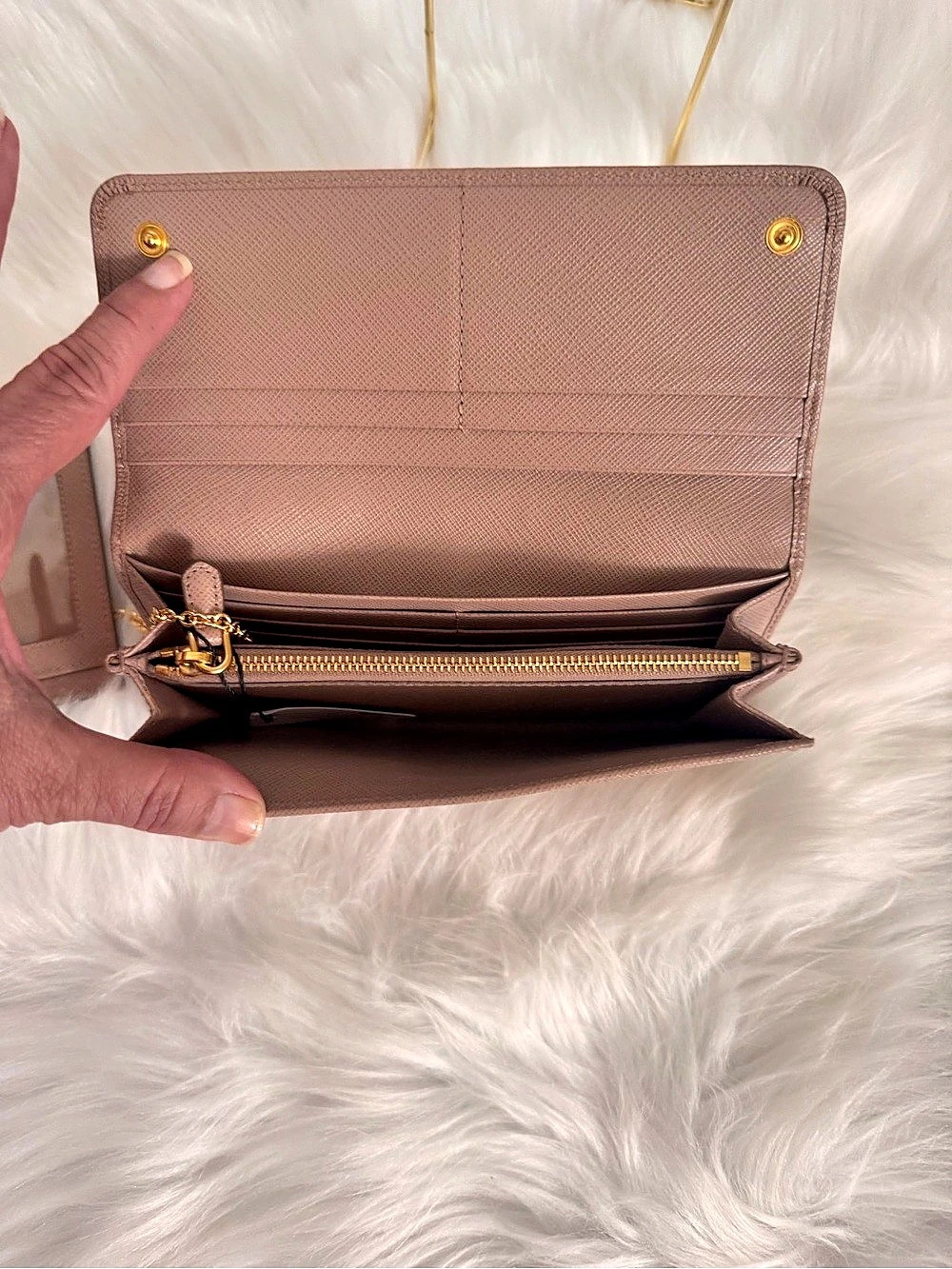 Prada Saffiano Leather Continental Flap Wallet - Picture 6 of 16